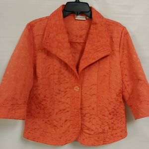 Erin Orange Jacket Blazer. Size PL